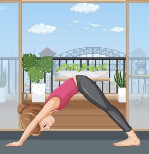 Mujer de 40 años haciendo yoga para recuperar energía y bienestar